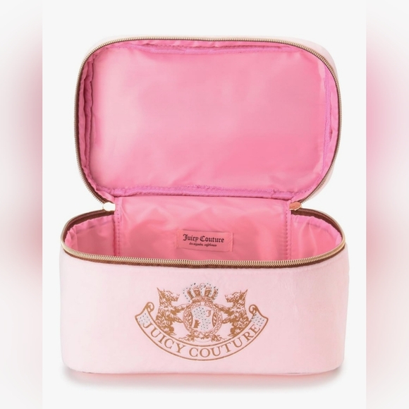 Juicy Couture Pink Cosmetic Bag with Brown Accents, NWT - Picture 6 of 6